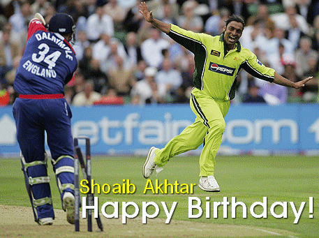 Happy Birthday to Shoaib Akhtar , the world\s fastest bowler ever recorded. 