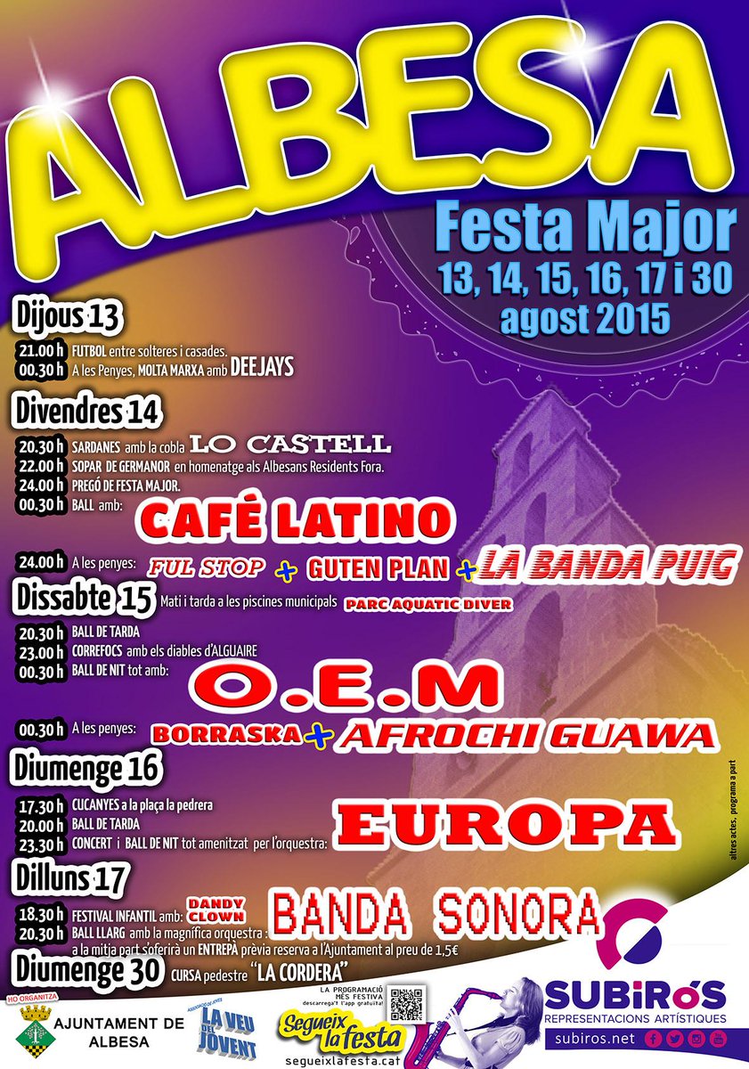 Aquí teniu les Millors FESTES MAJORS del Cap de Setmana més Potent de l'any! Us hi esperem!!! facebook.com/14176564451487…