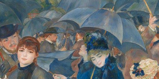 NationalGallery's tweet photo. London is looking a lot like Renoir's 'The Umbrellas' today #rain http://t.co/WpR3elpcTZ