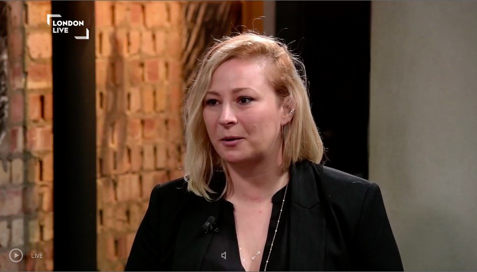 EpicTVClimbing's tweet photo. Our producer @CheekyChristine on @LondonLive now! http://t.co/MhzshHksh9 
#BOOOOMfest http://t.co/VLur5Beupy