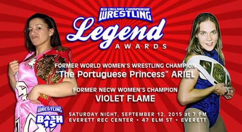 necw's tweet photo. @necw presents 1st Legend Awards at #BASH15. First 2 honorees announced. More to come. http://t.co/ekcKBnEkf4