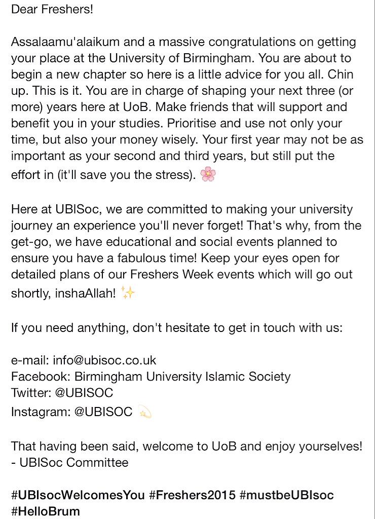 UBISOC's tweet image. #UBIsocWelcomesYou #Freshers2015 #HelloBrum #results2015 #mustbeUBIsoc