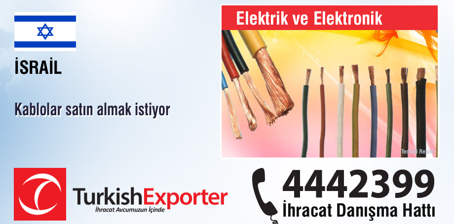 ihracatcomtr's tweet photo. #İSRAİL firması #kablolar satın almak istiyor http://t.co/xwAKlCsUUq
#ihracat #ithal #export #import http://t.co/aRcCETr4vh
