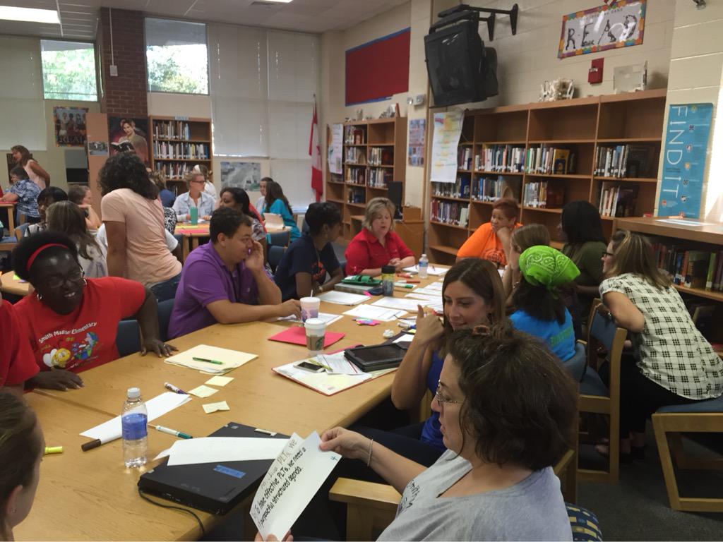 CLassiterESM's tweet photo. Smith Magnet collaborating to take their grade level and departmental PLCs to the next level... http://t.co/8Da1I2HRti
