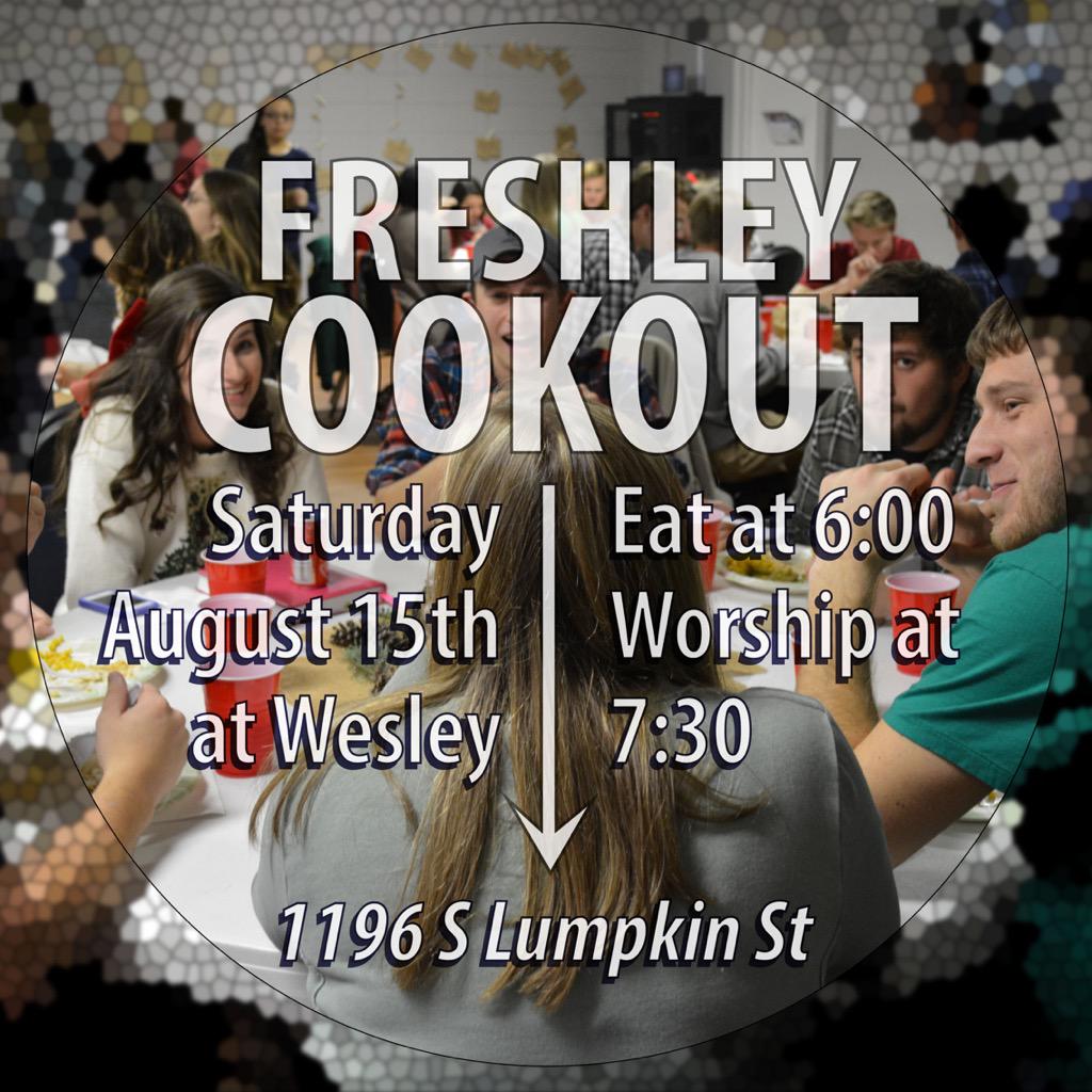 UGAFreshley's tweet photo. Join us this Saturday!

Free dinner, worship, and meeting other freshmen is better than sitting in your dorm room. http://t.co/GCFgMsKSNI
