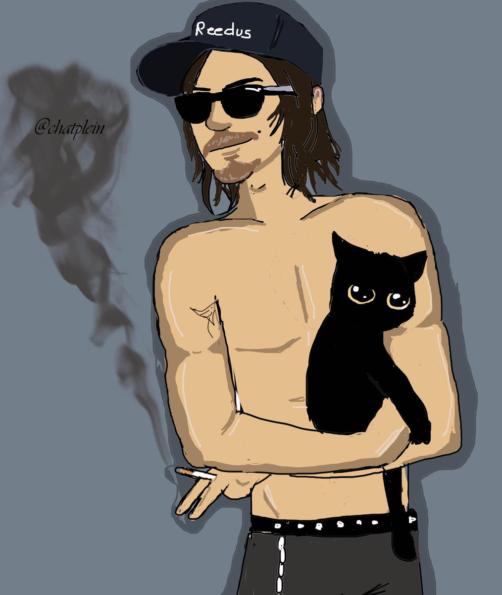 Chatplein's tweet photo. #NormanReedus #EyeInTheDark #EITD #normanscat http://t.co/aOH7Ip5iLu