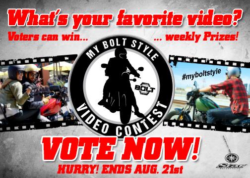 YamahaMotorUSA's tweet photo. VOTE for your favorite #Bolt video! -> http://t.co/Ojie1dAH0T You could win a prize. #Yamaha #Motorcycle #MyBoltStyle http://t.co/BLCYKU0Rbx