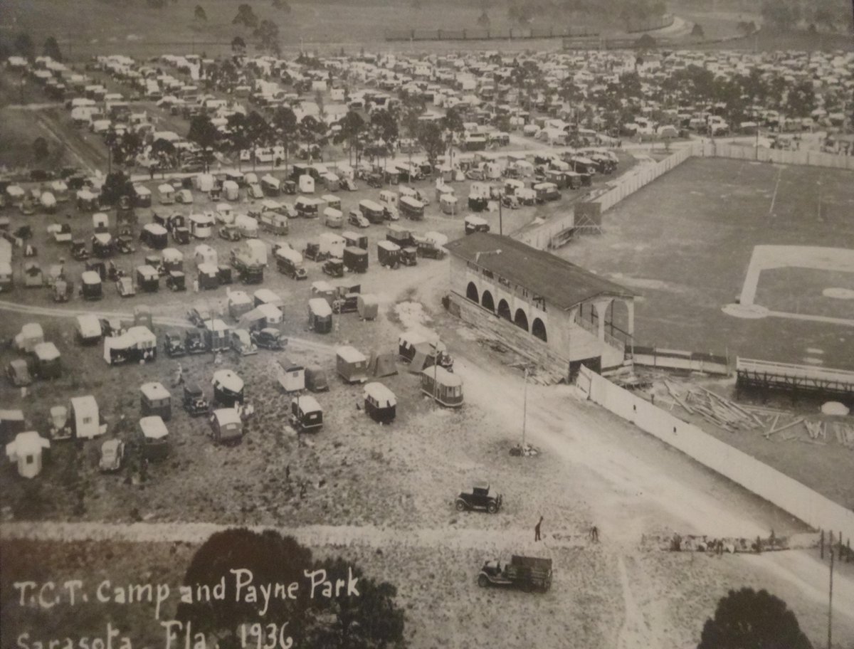 RT <a href="/CityofSarasota/">City of Sarasota</a>: Baseball and Tin Can Tourists at Payne Park in #Sarasota - 1936  #TBT