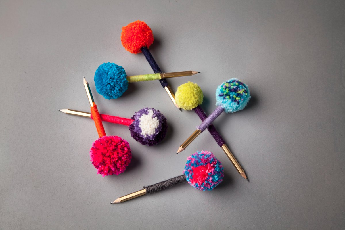Heading #backtoschool? Up the fun factor and top your pencils with #pompoms! bit.ly/1UEXCtM