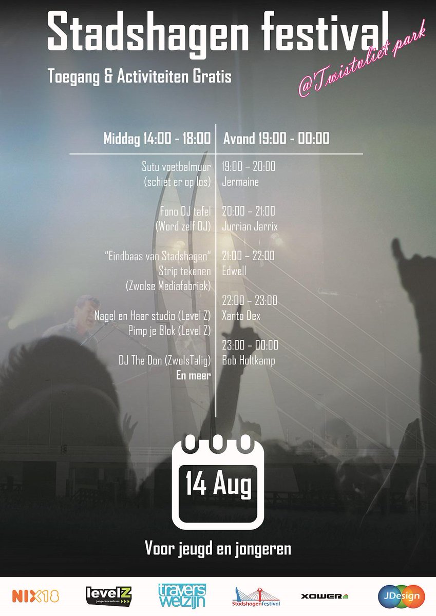 levelzwolle's tweet photo. Morgen gaan we los op het stadshagenfestival!! Mooi feestje! http://t.co/6Y6iiYUMor