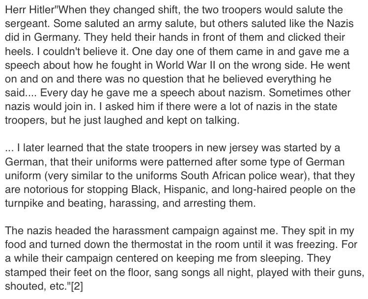 _hunterstone's tweet photo. #RadazzHearns being shot 7 times wasn't random. Assata Shakur on NJ State Troopers history of violence: http://t.co/2Q6WLs8QS4
