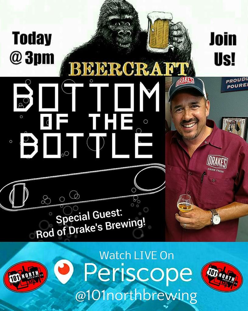 Watch Us Co-Host @botbpodcast LIVE @BeerCraft_com 3pm TODAY Via Periscope, Special Guest: Rod Santos of @DrakesBeer 🍻