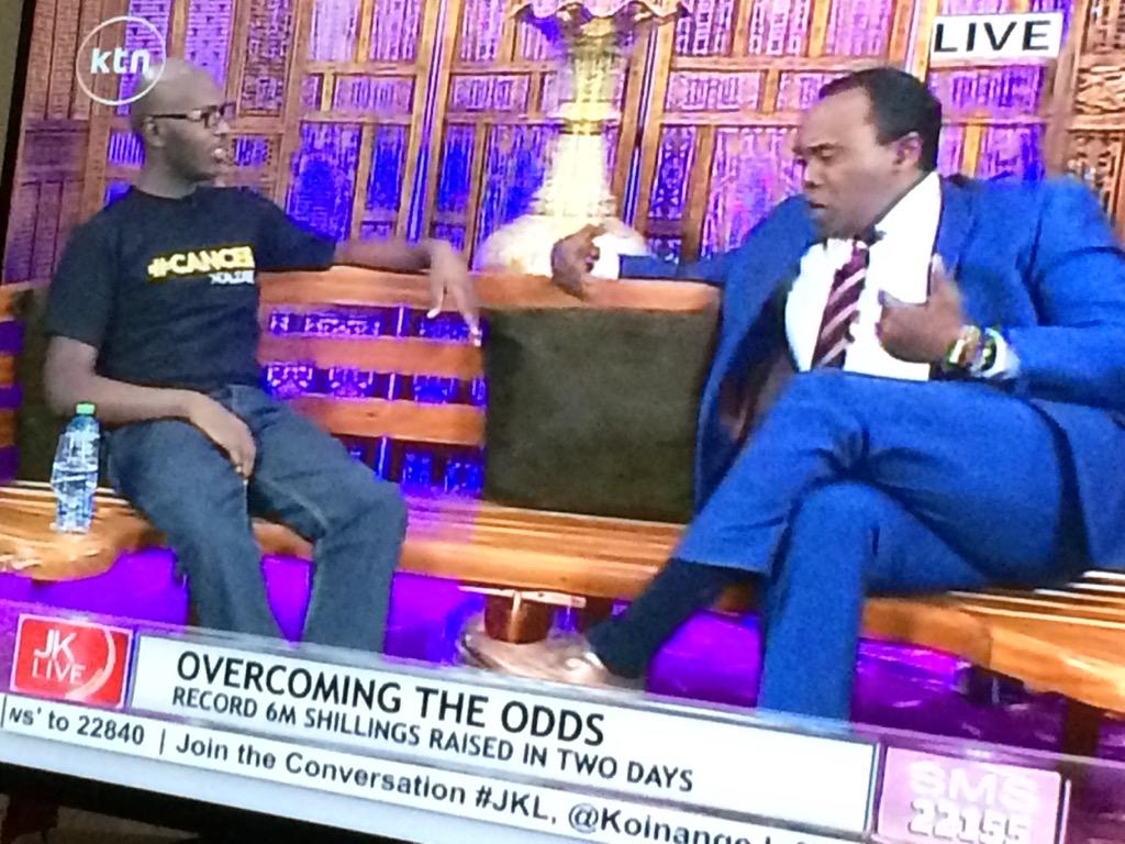 chriskirwa's tweet photo. @ZawadiNyongo @Jadudi @KoinangeJeff @KTNKenya #JKL watching thanks to @KTNKenya #1MilliForJadudi 🙏🙏🙏 http://t.co/aAep2tR1w6
