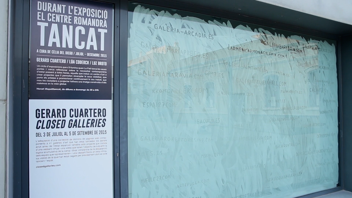 marciansTV3's tweet photo. Els últims anys han tancat més de 40 galeries d’art a l’Estat. “Closed galleries” avui al Tria33. http://t.co/dkMjOIhbtI