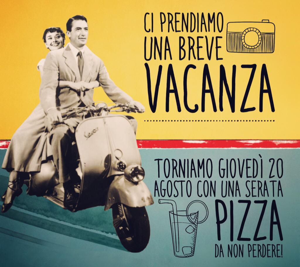 Nineteen19bs's tweet photo. La Nineteenfamily vi augura un gustoso ferragosto!Facciamo un breve break e torniamo il 20agosto con una serata pizza http://t.co/vFIW2qZPqB