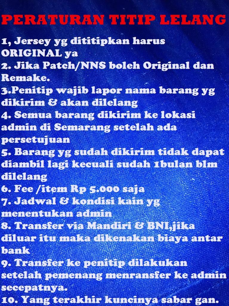 Jersey_SMG's tweet photo. Ada yg pengen nitip kain buat dilelang di #LelangJS ? Bisa nih.. Fee CUMA 5RIBU RUPIAH coy π http://t.co/SPb1vOoc0q