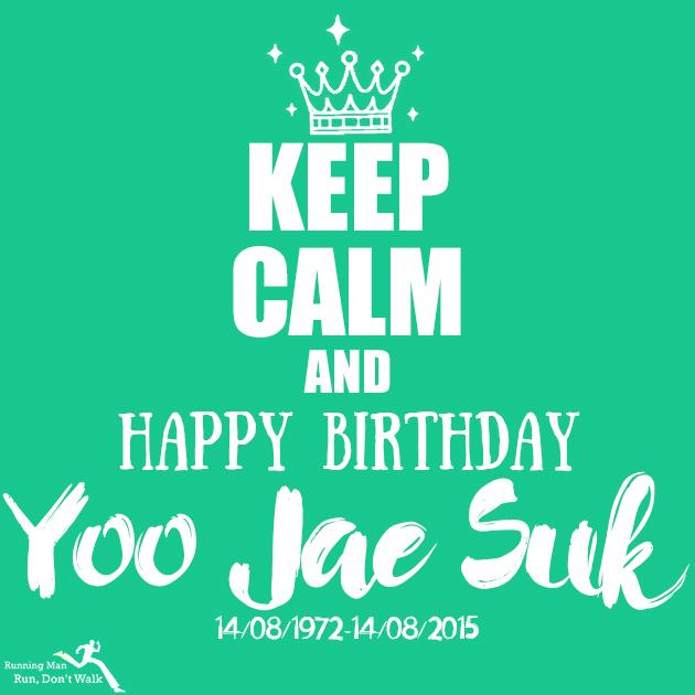 Happy birthday to Yoo Jae Suk-nim :) 