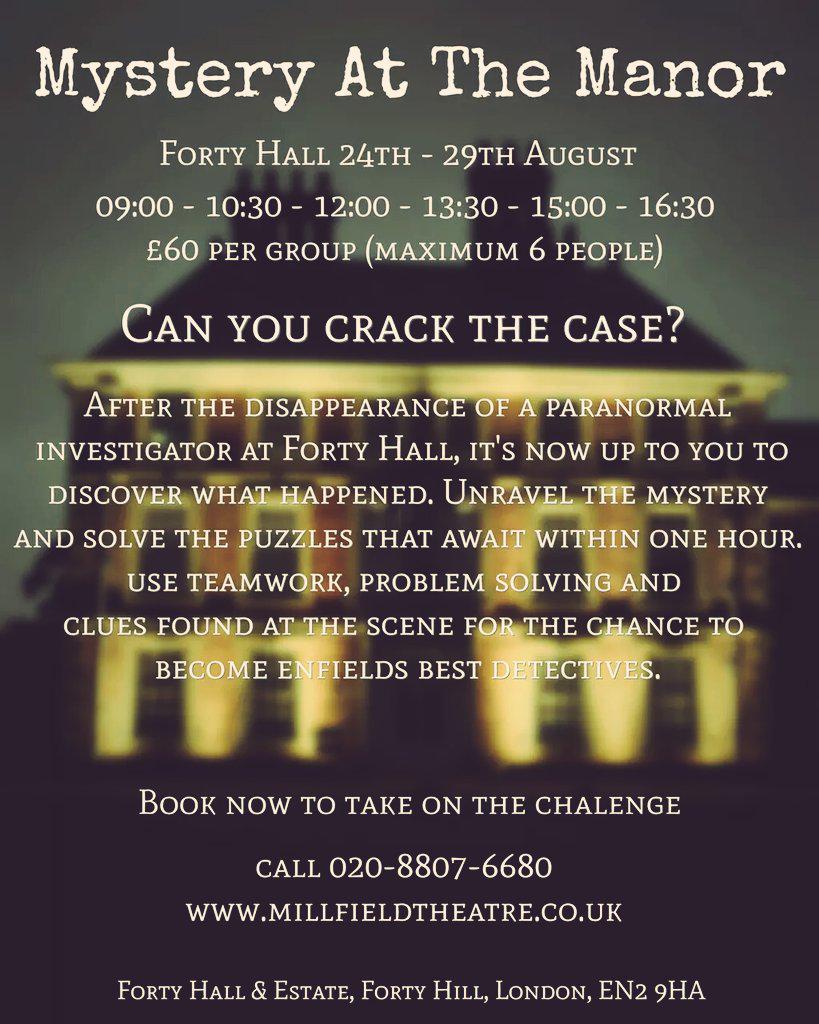 Going to the #livestock Festival <a href="/Forty_Hall/">Forty Hall Estate</a>? Why not take on the challenge of the #MysteryAtTheManor