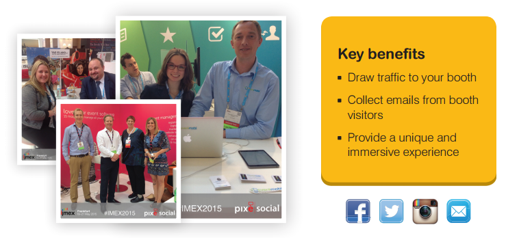 PixeSocial's tweet photo. #IMEX15 Exhibitors: Showcase Your Brand &amp; Engage Attendees http://t.co/5XKygmlCc9 @IMEXSocialTeam @IMEX_Group http://t.co/VAn2GQG59c