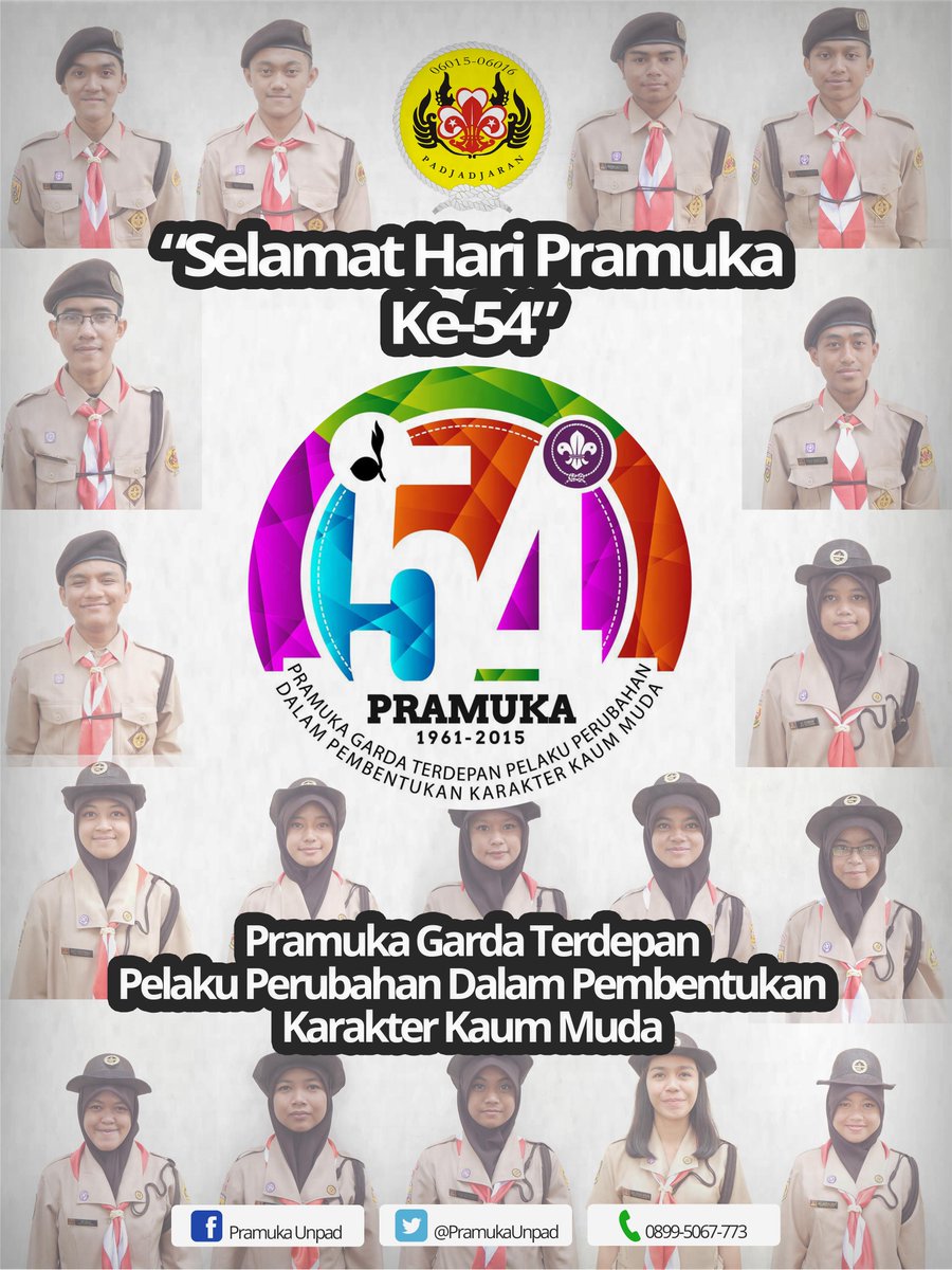 Selamat Hari Pramuka ke-54, Pendidikan Kepramukaan utk bekal generasi penerus bangsa yg berkarakter, Salam Pramuka!
