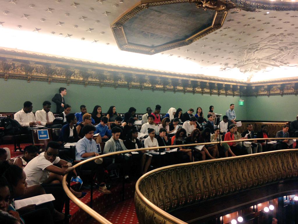 We want to give a very enthusiastic welcome to our #NYCYC members who are with is in chambers today! #YouthPower