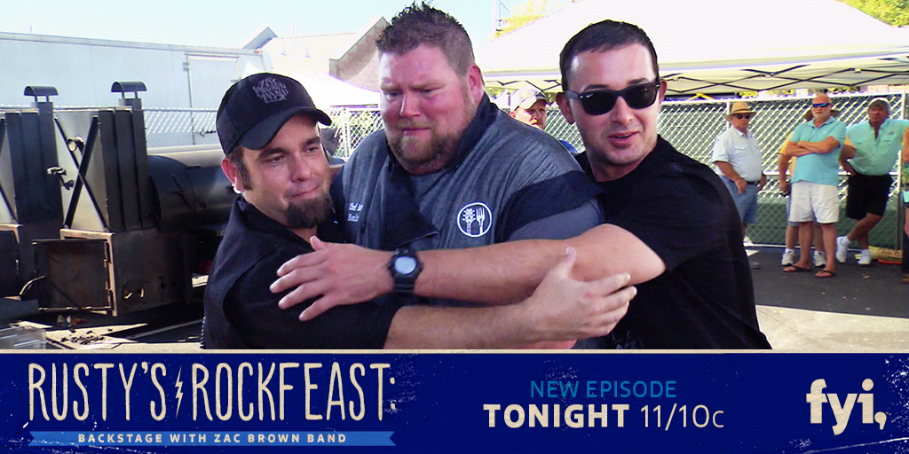 HomeMadeNation's tweet photo. Feel the love with @ChefRustyHamlin on tonight's new #RustysRockfeast: Backstage With @zacbrownband, now @ 11/10c! http://t.co/casSdoSULE