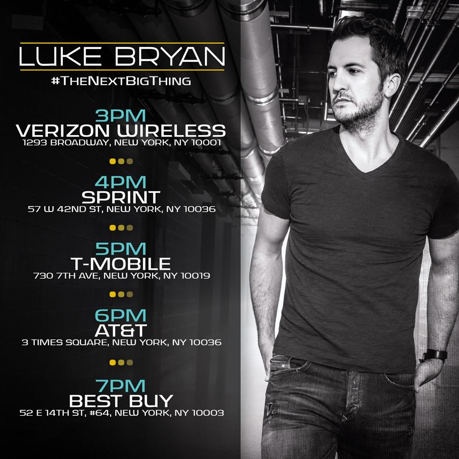 lukebryan's tweet photo. Excited to hang out with @SamsungMobileUS to celebrate #TheNextBigThing. Come check it out http://t.co/Gvwpdbw0mm http://t.co/bFss6dLfai