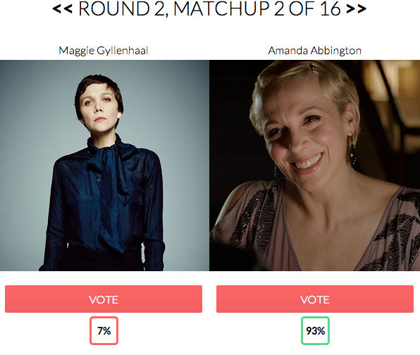 RadioTimes's tweet image. #DramaChampion Round 2. @CHIMPSINSOCKS (#Sherlock) v @mgyllenhaal (#TheHonourableWoman) radiotimes.com/dramachampion