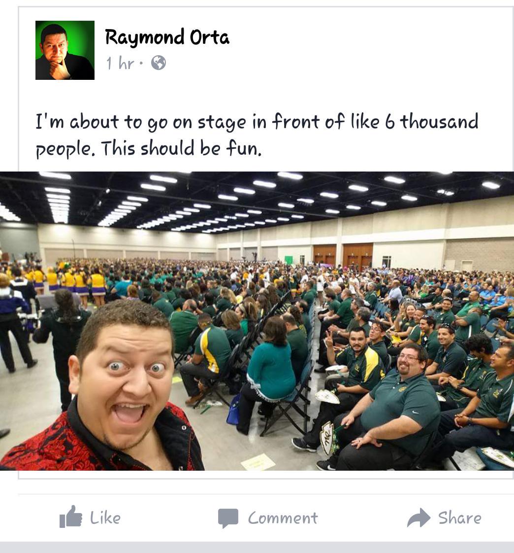 Rosegonz85's tweet photo. Great surprise comedian Raymond Orta.@MISD  #misd2015genassembly http://t.co/sUgiArj5dm