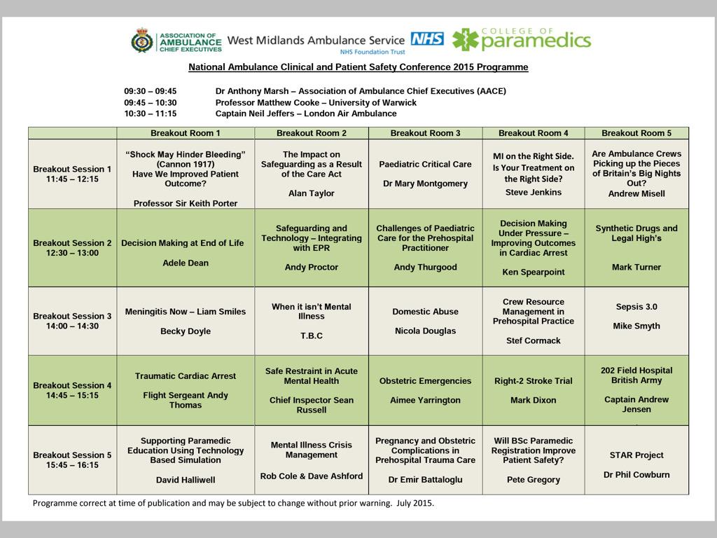 AmboSafetyConf's tweet photo. @hestraining @wmasjacklewis @wmasandyrosser @OFFICIALWMAS http://t.co/lrJDqTygWl