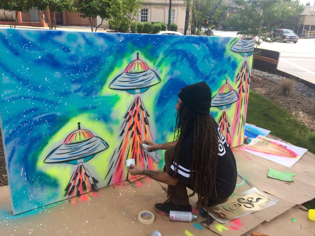 mousegrip's tweet photo. painting murals @TCMUpstate #Innoskate2015 #MouseGrip #MouseMovement #PoeMill http://t.co/9MIvm8bzty