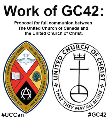 Proposal for full communion with the United Church of Christ. Live: ow.ly/QRZwz #UCCan #GC42