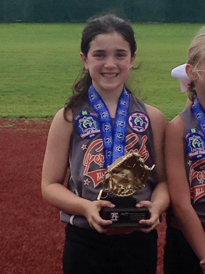 We are proud of our Taylor for receiving the Golden Glove Award this summer at the 8U Babe Ruth World Series.