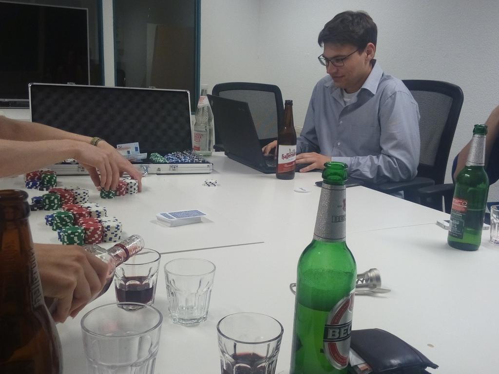 mpkersting's tweet photo. #CTOstyle merging pull requests while @roomdotme company poker #dedication #team #Berlin #sanfrancisco http://t.co/E07D14JRMu