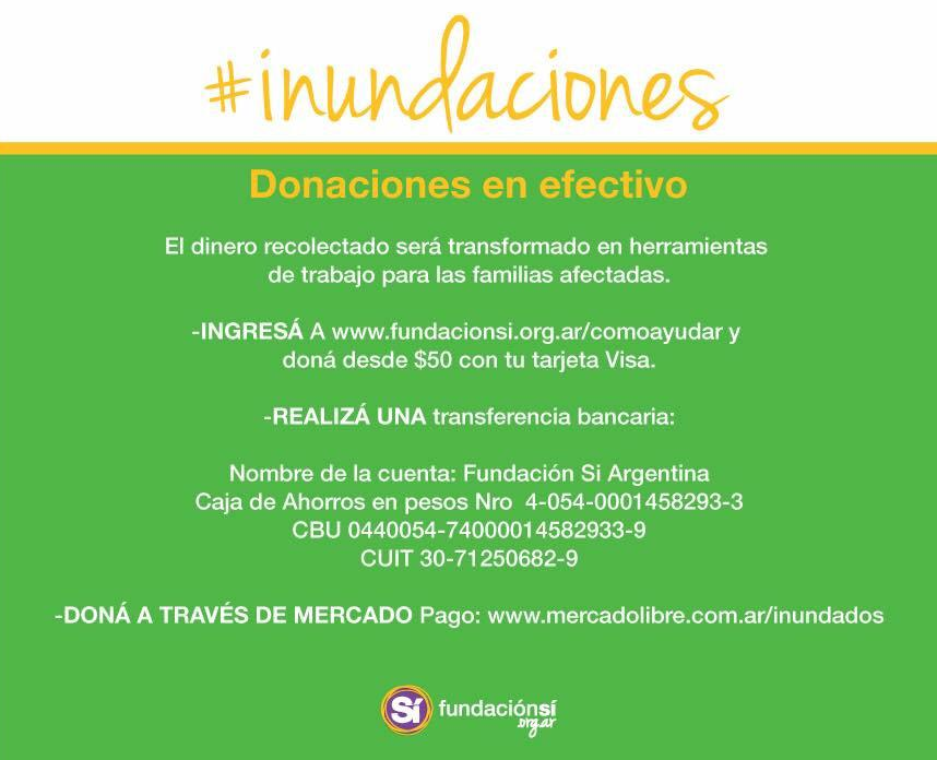 infobae's tweet photo. #ElMapaDelAgua | Cómo colaborar con las víctimas de las #inundaciones @sifundacion @HambreCero http://t.co/vVWaA8uT0G