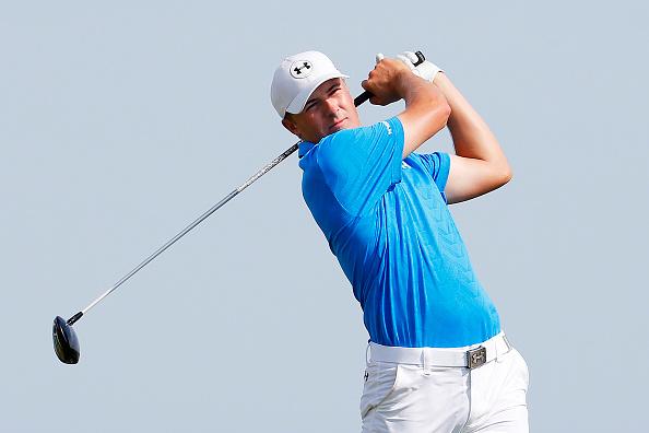 PGATOUR's tweet image. Afternoon's featured group:
Spieth: -1
McIlroy: -1
Johnson: +3
#PGAChamp