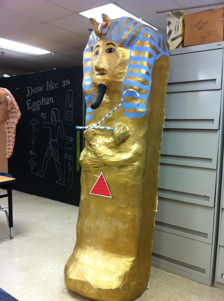 It's Egypt In the art room this year at Oakmont. We'll be writing using hieroglyphics &amp; drawing like an Egyptian!