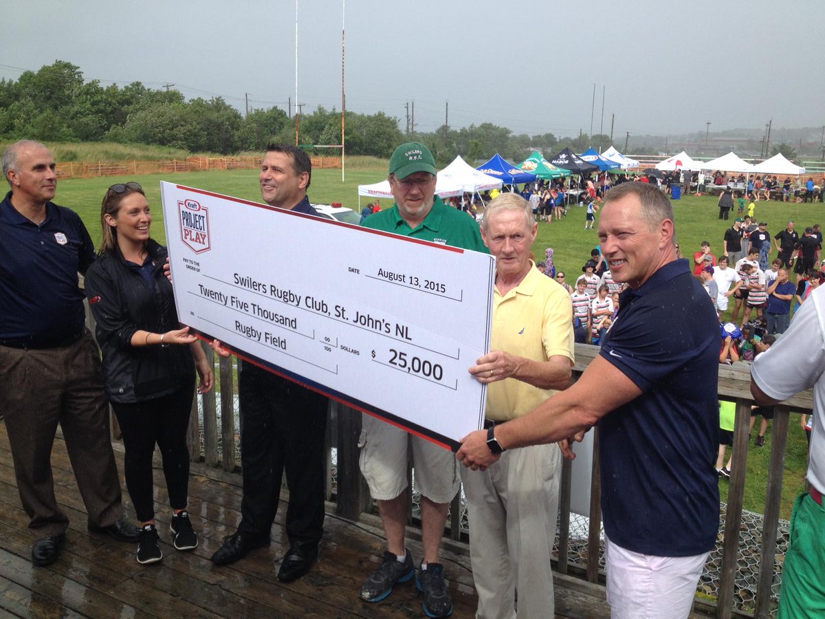 TSN_Sports's tweet photo. .@dutchysc is in St. John's, Nfld. in celebration of the Swilers Rugby Club, a Top 4 finalist in #KraftProjectPlay http://t.co/CefN31QNvE