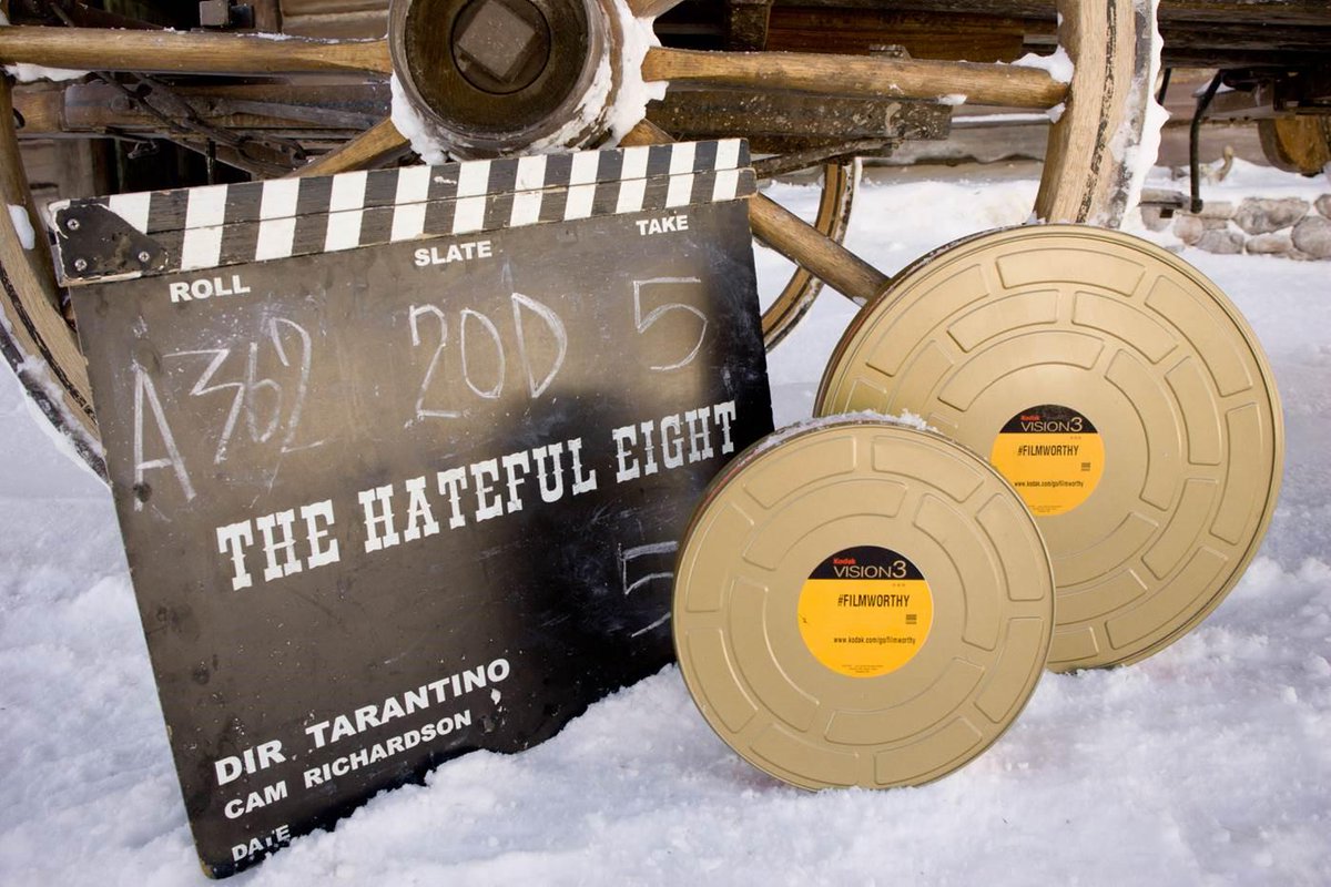 kodak_shootfilm's tweet photo. #QuentinTarantino’s #HatefulEight Trailer. Shot &amp; Printed on #Kodak #Film http://t.co/YNY65JY4Nj #FilmWorthy #70mm http://t.co/YoaZHPSBow