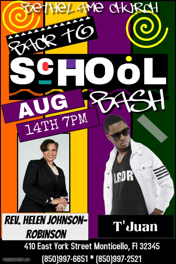 BAMEMonticello's tweet photo. BAMEC Monticello invites you to the Back to School Bash featuring recording artist and Youth Minister T'Juan!! http://t.co/LpyU1fPlsR