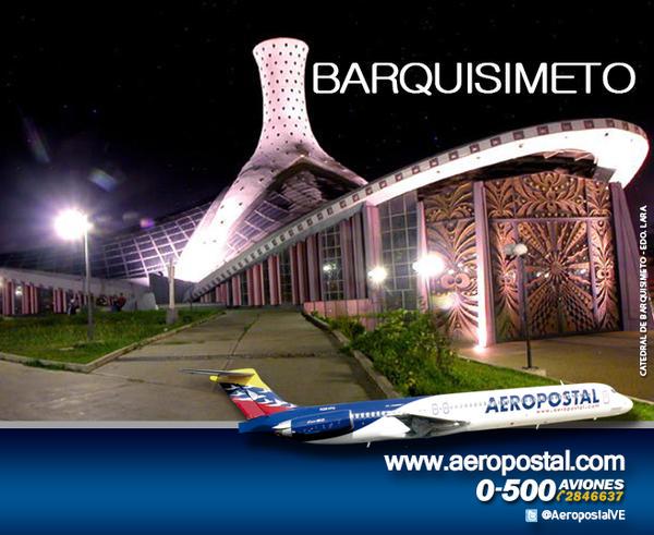barquisimeto's tweet photo. Una hermosa ciudad para visitar! Vuele la ruta Caracas-Barquisimeto. Consulte el itinerario con @AerpostalVe http://t.co/X04bEu2eQz