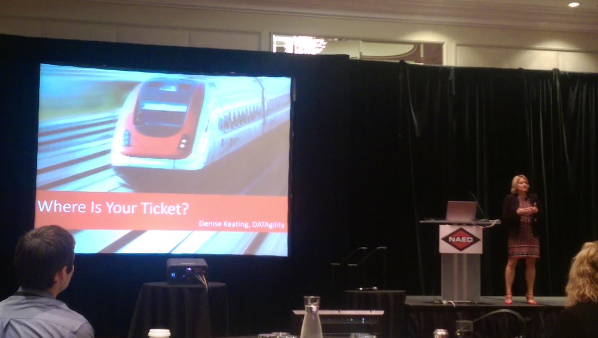 ItsPayd's tweet image. &quot;Where&apos;s Your Ticket?&quot; with Denise Keating President of @DATAgilityInc #NAEDTech
