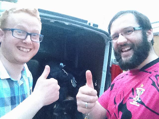 Ginger_Beard's tweet photo. That's the van packed, if it's not on board hard luck! #GlasgowBound #Laganvanmen http://t.co/Nn3J0ZrXt8