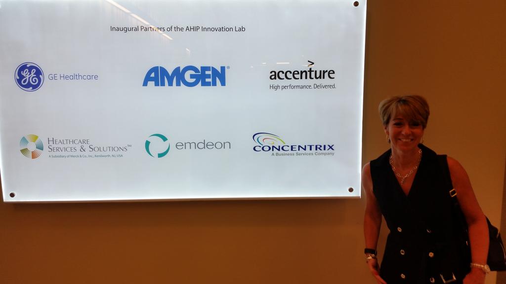 Jyllene Miller, SVP CNX, tours AHIP Innovation Center as part of Concentrix involvement with the initiative.