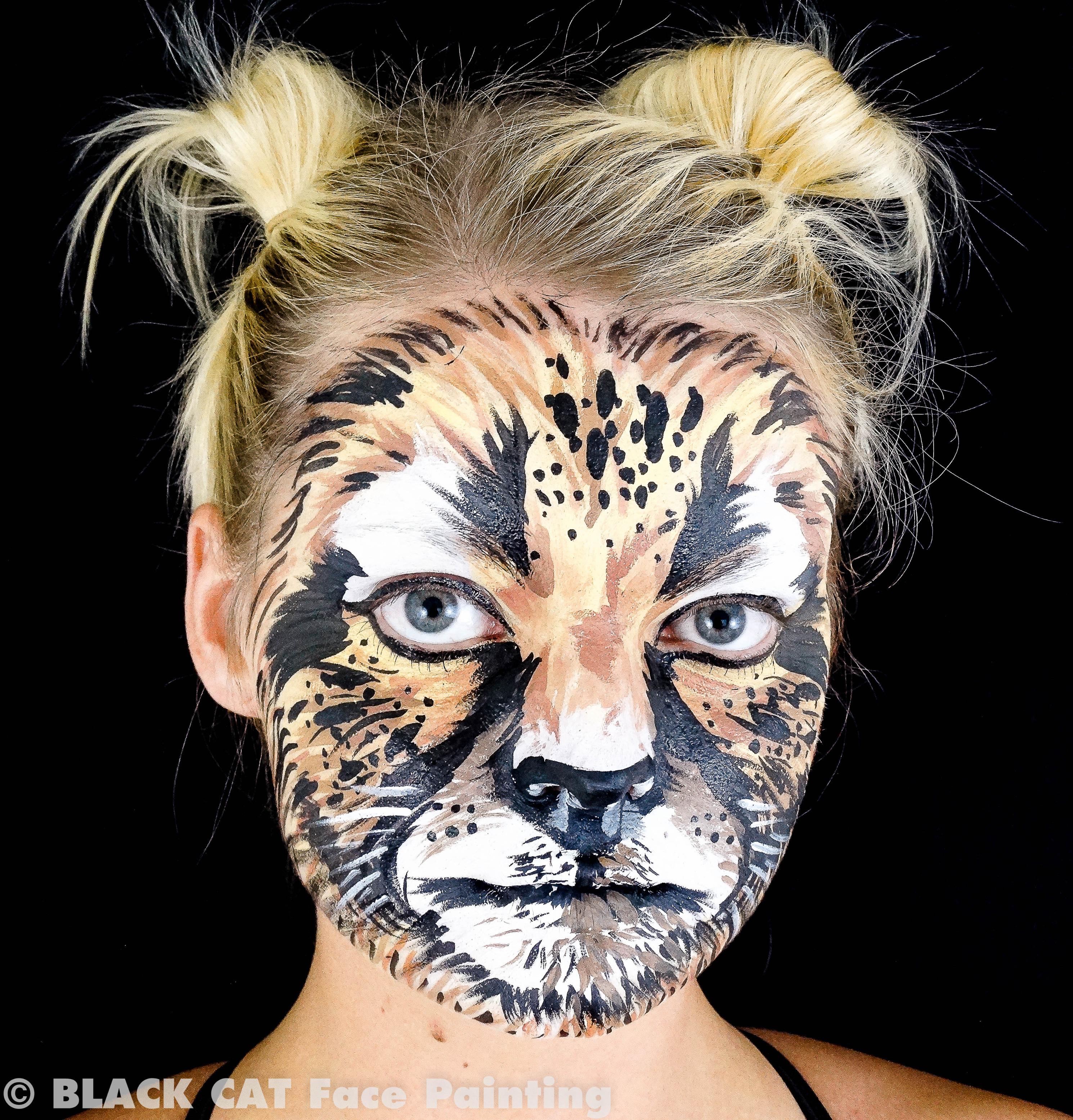 FacePaint - Black Cat Lace Mask Face Paint by Shawna Fae. Classy! Thank you  for sharing this photo in our Kitty Cat Face Paint Design Contest.