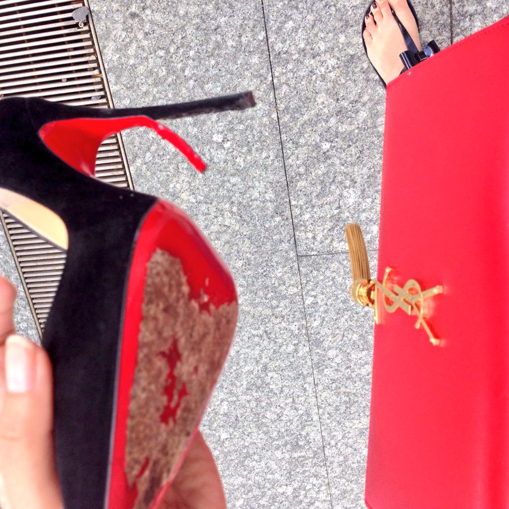 My poor baby's! <a href="/LouboutinWorld/">Christian Louboutin</a> <a href="/TheCut/">The Cut</a> such a tragic day for me 💔 going home to cry over them!