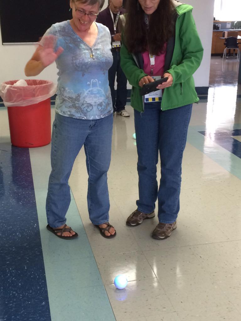 “<a href="/crivelli_carol/">Carol Crivelli</a>: Sphero fun! <a href="/kendallp50/">Kendall Pickenpaugh</a> <a href="/cpaulteacher/">C Paul</a> go girls! #cuerockstar ” Thanks <a href="/RaeFearing/">Rae Fearing</a>"