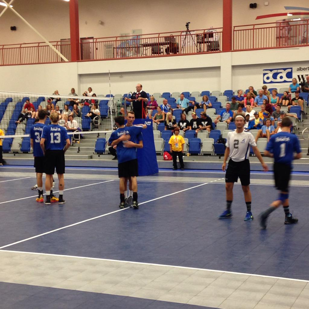 VolleyballAB's tweet photo. Team AB men about to start their match against Yukon #2015WCSG #2015WoodBuffalo http://t.co/t9vdpHpgAG