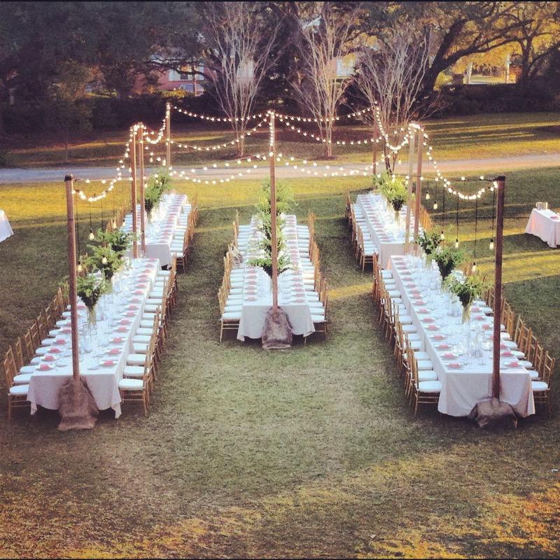 Garden style wedding ...chairs can be arranged in number of different ways here's one ...