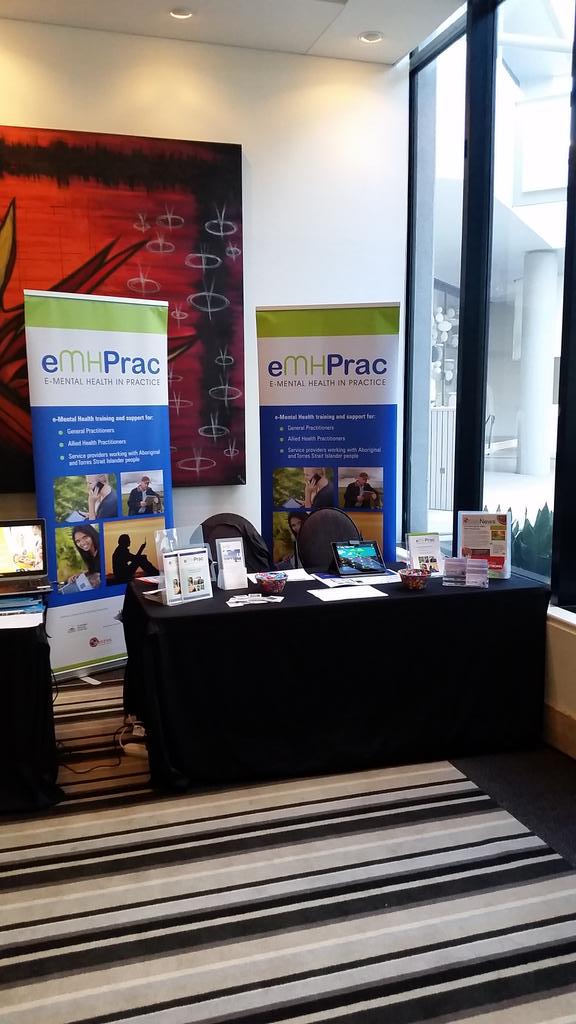 Last chance to sign up for free #e-mentalhealth training (or grab some free resources) at our #eMHPrac booth! #imh15